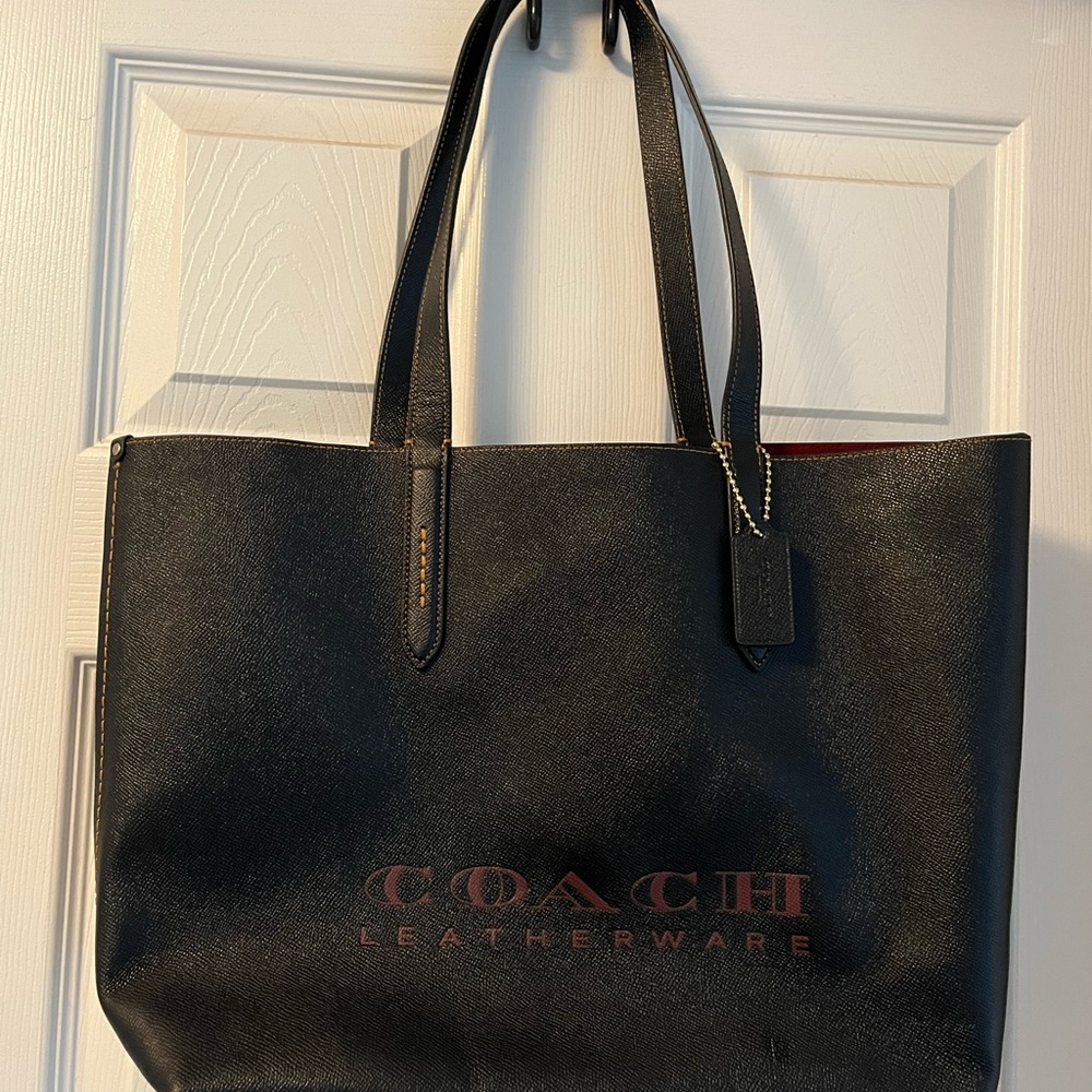 Coach Black Leather Tote